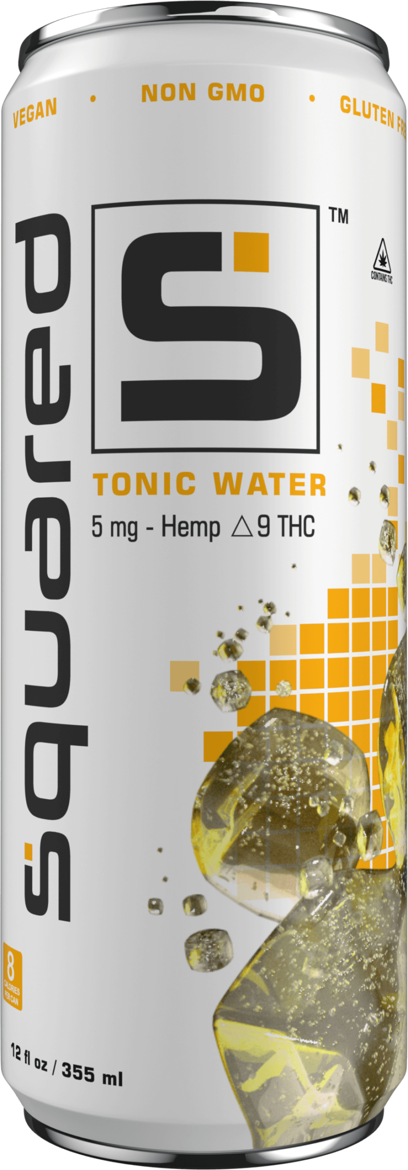 12 ounce sleek aluminum can of Tonic Water by Squared